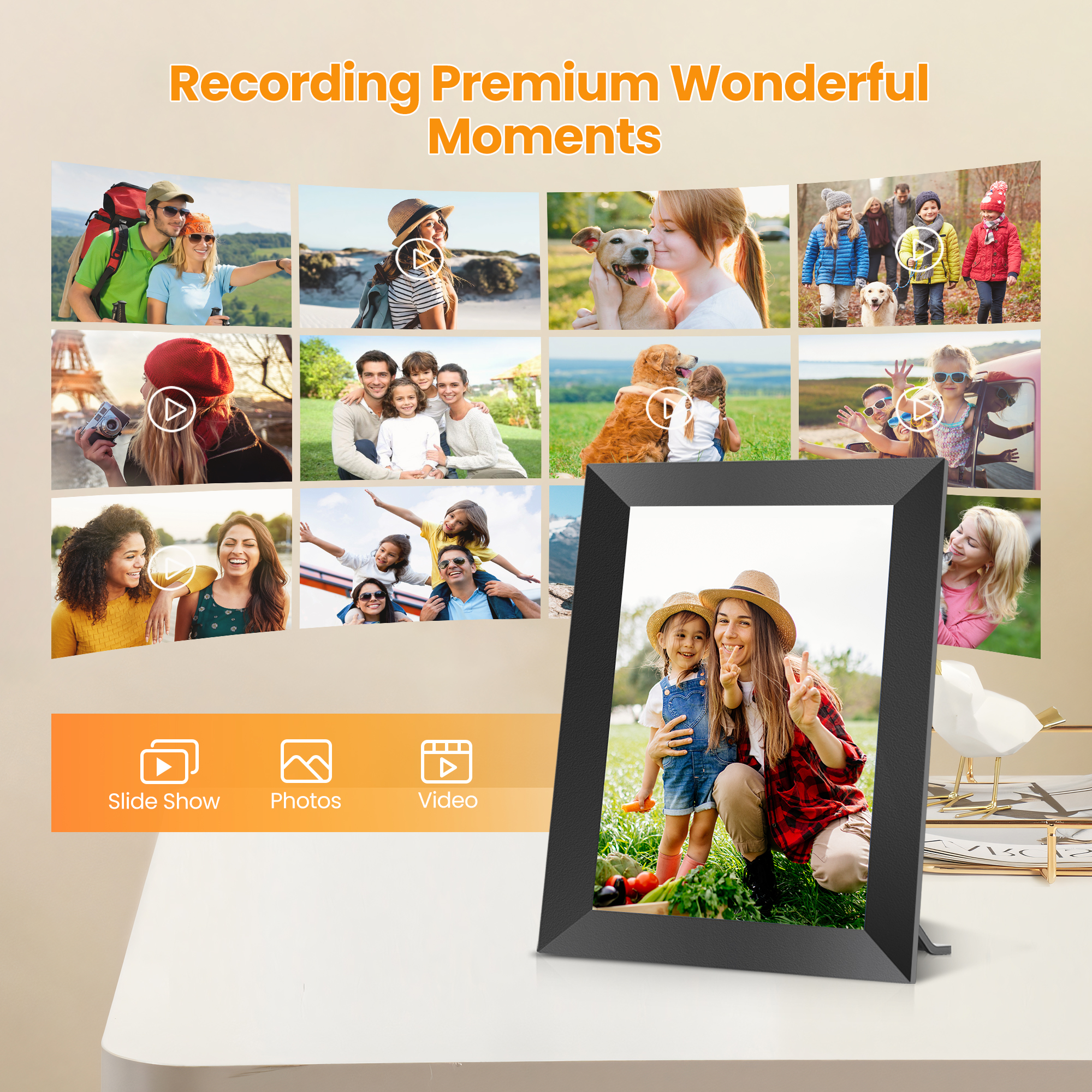 Mollan WiFi Digital Picture Frame 10.1 inch, 32GB photo 3