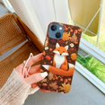 thumbnail image 3 of COMIO  Autumn Phone Case Fall Leaves Cover for iPhone 14, Cute Fox and Squirrel Animals Case for Women Girls Boys, Unique Trendy Cover Case for iPhone 14, 3 of 4