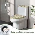 thumbnail image 5 of HELLHERO Easter Flowers Soft Stretch Fit Set of 2 with Elastic Bottom Toilet Seat Covers Toilet Top Cover Stays in Place, 5 of 8