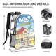 thumbnail image 2 of Bluey Mochila transparente temática, resistente y duradera, bolsa see-through para trabajo, deporte, universidad y viaje, 31 × 43 cm, 2 of 6