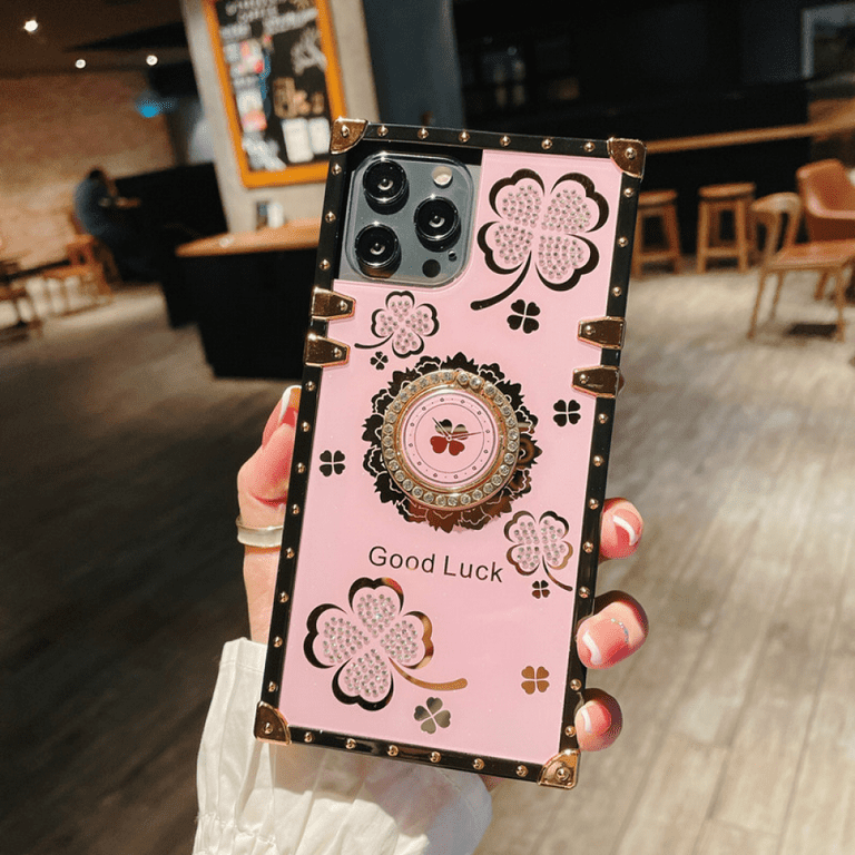  Loheckle for iPhone 13 Pro Max Case for Women, Designer Square  Cases for iPhone 13 Pro Max with Ring Stand Holder and Lanyard, Luxury  Mandala Squared Edges Cover for iPhone 13