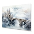 thumbnail image 2 of Designart "White Bridge delicate Passage" Architecture Metal Wall Art Prints, 2 of 5