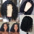 thumbnail image 2 of Wig with Bangs, Wigs for Women, Short Roll Curly Hair Middle Score Wig Fashion Natural Wig High Temperature Wire 14.17in Long Wig For Women Daily Life, 2 of 6