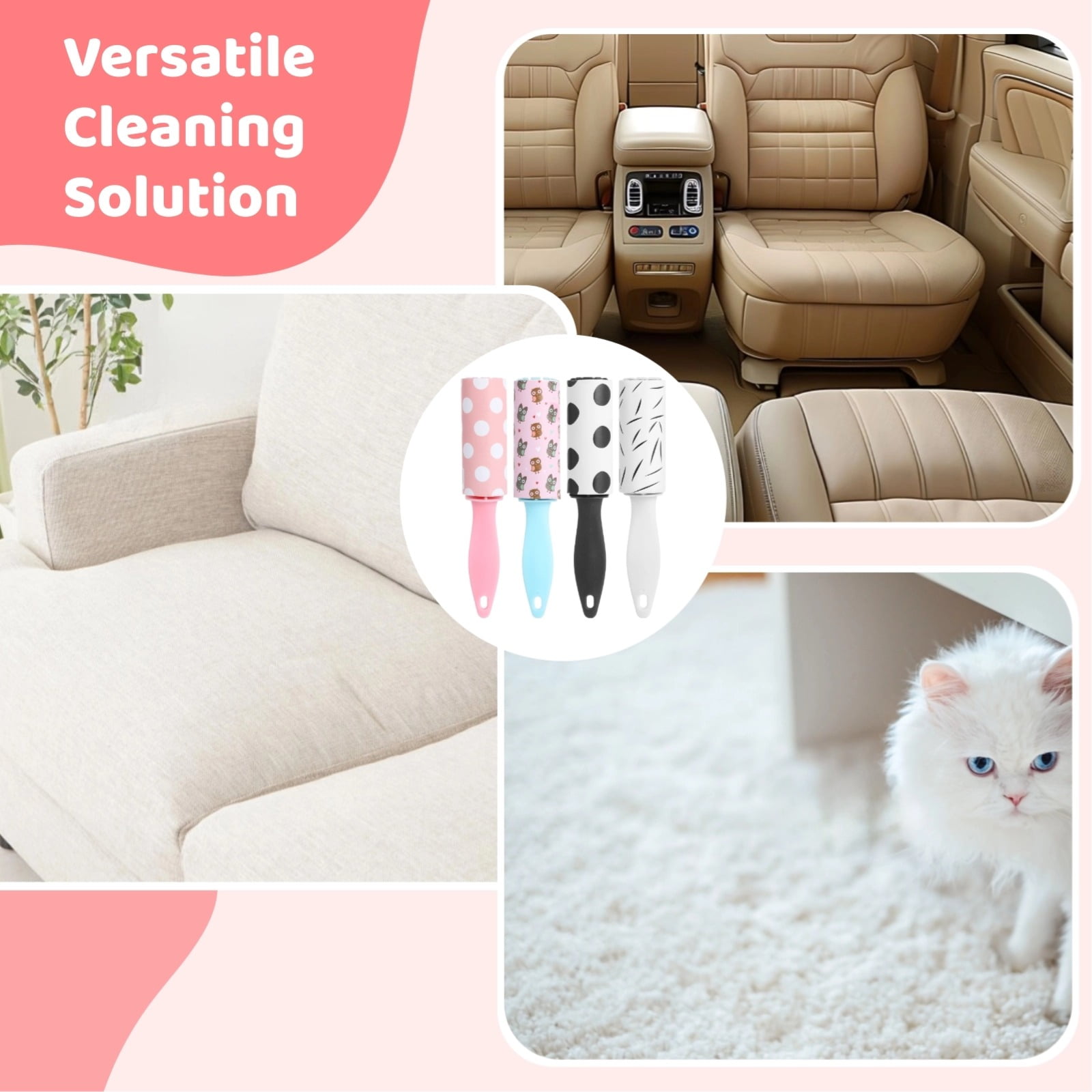 48 Pcs Mini Lint Rollers, Small Lint Removers, Portable Clothes Lint Rollers, Sticky Lint Removing Tools, Travel Size Lint Brushes for Pet Hair, Car Seat, Sofa, Furniture, Bedding
