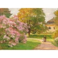 thumbnail image 2 of Hugo Darnaut 18x14 Black Ornate Wood Framed Double Matted Museum Art Print Titled - A Blossoming Bush, 2 of 5