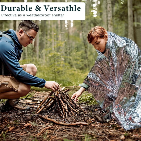 Emergency Blankets Mylar Thermal Blanket, of Gigantic Space Blanket. Survival Blankets Heavy Duty Camping Gear,First Aid
