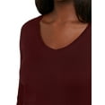 thumbnail image 6 of Hanes Originals Women’s Lightweight V-Neck Cotton Tee with Long Sleeves, Sizes XS-XXL, 6 of 8