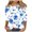 Blue, variant on New Arrivals BeiFu 3/4 Length Sleeve Womens Tops Shirts For Women Plus Size Womens Tops Summer 2026 Cotton Women Blouses Dressy Casual Plus Size Spring Clothes For Women