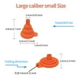 thumbnail image 3 of 1 Pc Kitchen Funnel Set, 2026 New Food Grade Silicone Collapsible Funnels for Kitchen, Funnels for Filling Water Bottle Liquid Transfer Kitchen Gadgets, 2.5x2.7 Inch, Orange, 3 of 6