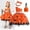 A, variant on Girls Halloween Pumpkin Dresses Kids Princess Skirt
