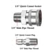 thumbnail image 5 of Speravity Acero inoxidable de los accesorios de la conexión de la máquina de limpieza de alta presión de 3/8 pulgada Artesanía, 5 of 6