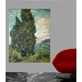 thumbnail image 2 of Wallhogs Van Gogh Cypresses (1889) Wall Mural, 2 of 2
