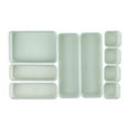 Pen+Gear Drawer Organization Set, Green, 9 Pieces