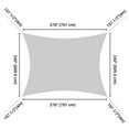 thumbnail image 6 of Yescom 23x20Ft Rectangle Sun Shade Sail Canopy UV Block Commercial Carpark Pool Camping Playground Outdoor Cload Gray, 6 of 11