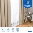 thumbnail image 3 of Cortinas Blackout STYRKA opaca para recamara 274 x 213 cm 2 Piezas área común Color Beige, 3 of 8