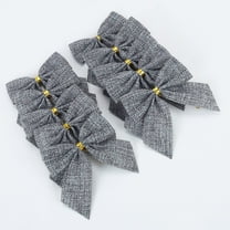 Christmas Bows Decorations 10PCS Set, Various Style Xmas Tree Ornaments for Wreath Garland, Vintage Holiday Party Supplies for Home Indoor Front Door Christmas Decor