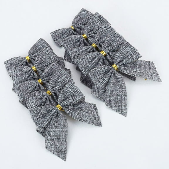 10PCS Christmas Bows Various Styles Bows Fabric Christmas Tree Garland Accessories Decoration Party Party Decorations