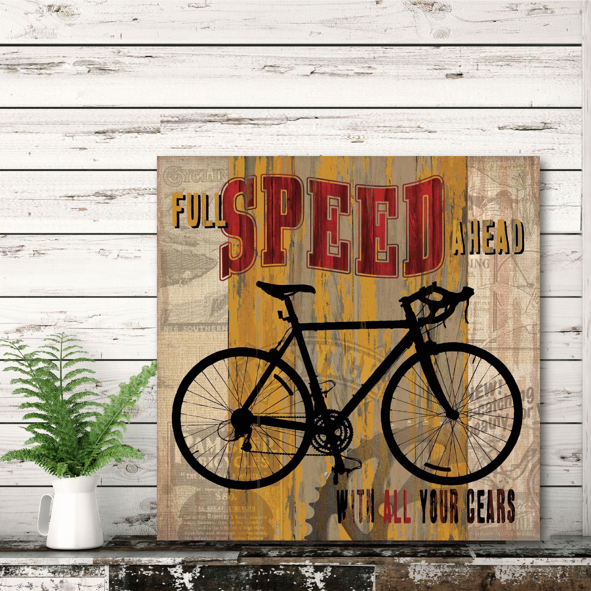 Retro Bike I Gallery-Wrapped Canvas Wall Art, 16x16