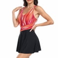thumbnail image 1 of CAICJ98 Maillot de Bain Bikini String Femme 2 Pcs Maillots de Bain Imprimés Licou Triangle à Nouer sur les Côtés Bikini Maillots de Bain Orange,P, 1 of 4