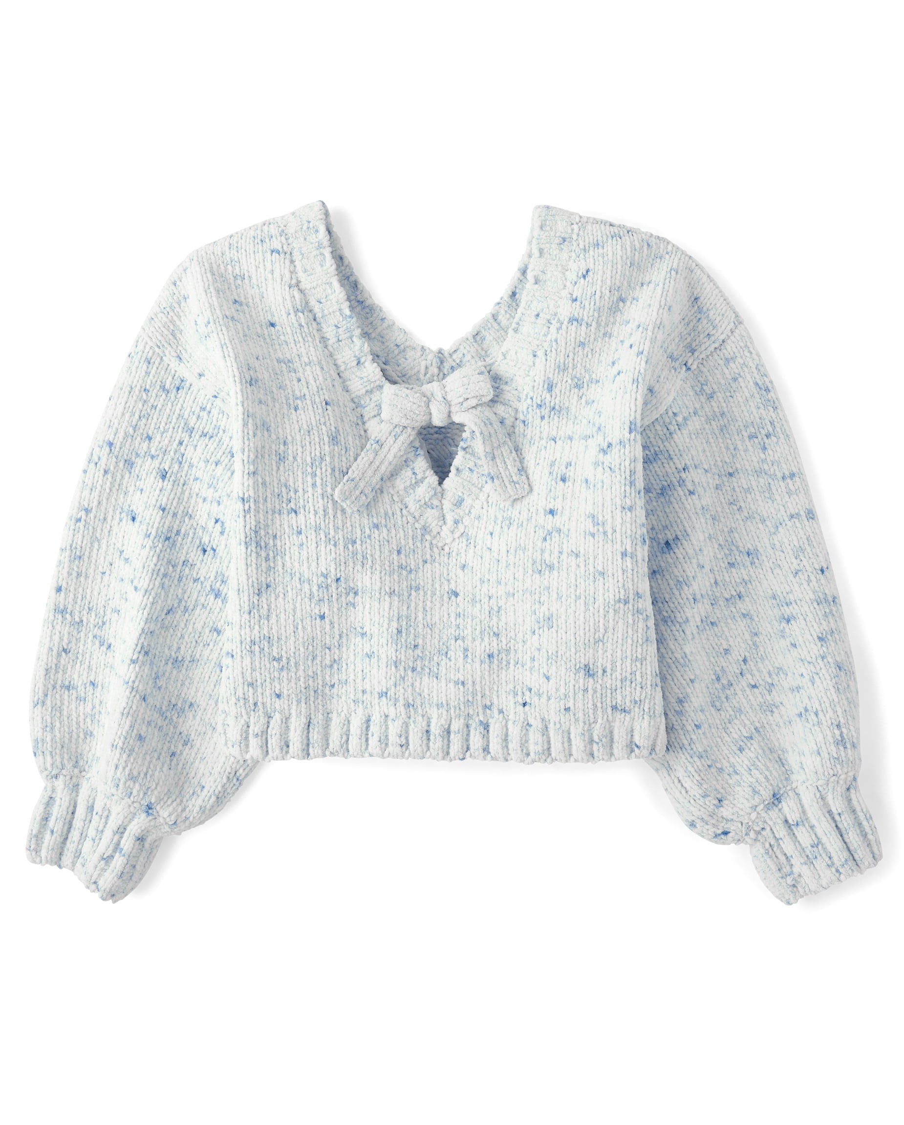 The Children's Place Girls Bow Back Cable Knit Chenille Sweater, Sizes XS-XXL