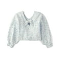 thumbnail image 2 of The Children's Place Girls Bow Back Cable Knit Chenille Sweater, Sizes XS-XXL, 2 of 3