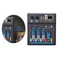 thumbnail image 1 of Mezclador de sonido Sistema de escritorio con pantalla digital de 4 canales Interfaz USB Estéreo Estándar . UU. para música Sonido Yotijar Mezclador de audio, 1 of 10