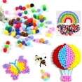 thumbnail image 3 of 2000 Pcs 1cm Assorted Pompoms Multicolor Valentine Day Arts and Crafts Fuzzy Pom Poms Balls for DIY Creative Crafts Decorations, 3 of 8