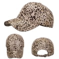 thumbnail image 2 of DHFJKG Women Leopard Baseball Cap Breathable Beach Sun Hat Adjustable Summer Curved Brim Cap, 2 of 5