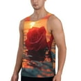 thumbnail image 2 of Bixox Romantic Roses Sunset Ocean Pattern Men's Gym Tank Tops Workout Sleeveless T-Shirts Athletic Muscle Tank Training Bodybuilding Shirts,S-4XL, 2 of 7