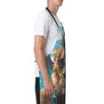 thumbnail image 3 of Bingfone Hawaiian Swimming Lion Apron Gifts For Men, Women Professional Grade Chef Apron for Kitchen,BBQ & Grill, 3 of 8