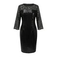 CHGBMOK Formal Dresses for Women Wedding Guest Plus Size Mesh Splicing