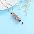 thumbnail image 5 of Men Women Column with rosette in relief Cremation Pendant Small Urns For Ashes Keepsake Urn Necklace Cremation Jewellery Urns, 5 of 7