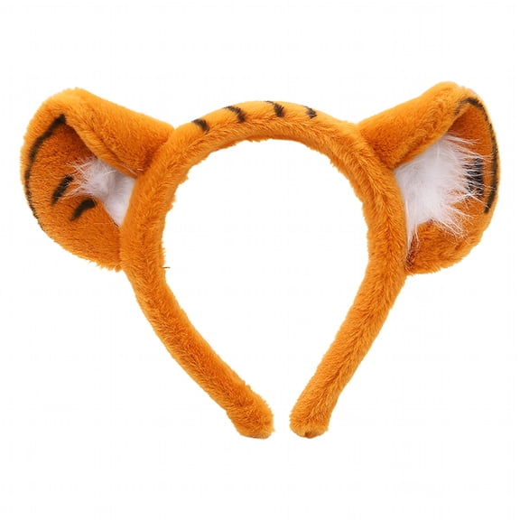 VANIDO Plush Tiger Ears Hairband Cartoon Animal Headband Fluffy Hair Accessories