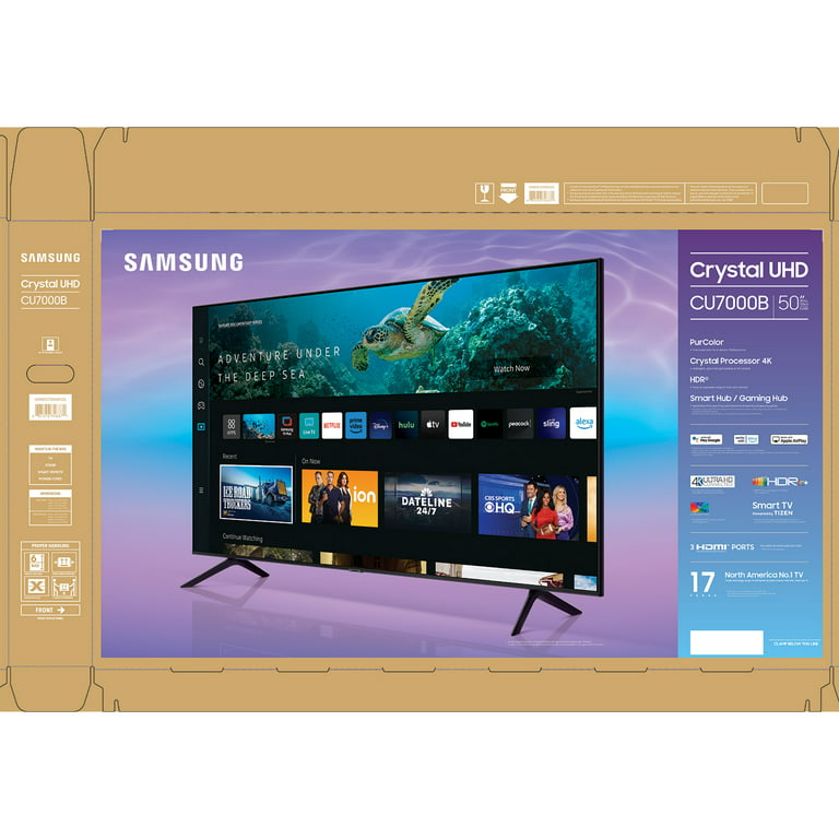 SAMSUNG 50 Class CU7000B Crystal UHD 4K Smart Television UN50CU7000BXZA 