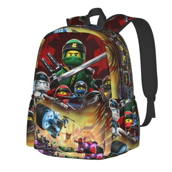 Ninjago Backpack Laptop Backpack Travel Bookbag Large School Bag for Teens Students Hiking Camping