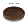 thumbnail image 2 of Round Wooden Candle Tray Rustic Farmhouse Centerpiece for Pillar Candles Coffee Table Kitchen Counter Brown, 2 of 6