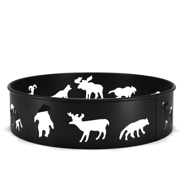 Regal Flame Lrfp1016 28in Backyard Bear Moose Fox Light Wood Fire Ring Walmart Com Walmart Com