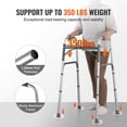 thumbnail image 3 of Andador plegable VEVOR de 2 botones con altura ajustable de 8 niveles y asas resistentes. Andador ligero de aluminio para personas mayores y discapacitadas, hasta 169 kg., 3 of 5