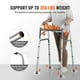 thumbnail image 3 of Andador plegable VEVOR de 2 botones con altura ajustable de 8 niveles y asas resistentes. Andador ligero de aluminio para personas mayores y discapacitadas, hasta 169 kg., 3 of 5