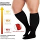 thumbnail image 4 of 3 Pares de Calcetines de Compresión Talla Grande para Mujer y Hombres de Pantorrilla Ancha 20-30mmhg Extra Grandes hasta la Rodilla con Soporte para la Circulación, 4 of 5
