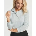 thumbnail image 4 of 3 Pack: Women's Dry-Fit Long Sleeve Cropped Hoodie - Athletic Hooded Crop Sweatshirt (Available in Plus Size), 4 of 6
