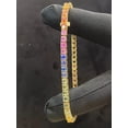 thumbnail image 2 of 14k Rainbow Sapphire Bracelet,Multi-Color Sapphire Tennis Bracelet,Natural Sapphire Round Rainbow Tennis Bracelet, 2 of 4
