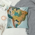 thumbnail image 2 of Autua Africa Map Countries Graphic Decorative Pillow Cover for Home Couch Living Room Sofa - High-Quality, Year-Round Use, 1PC 22x22in, 2 of 5