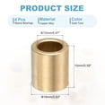 thumbnail image 2 of Uxcell Sleeve Bearings,12mm Bore x 16mm OD x 15mm Length Self-Lubricating Cast Brass Bushing Plain Shaft Bearings for Sliding Movements Parts of Machinery(Gold Tone, Pack of 4), 2 of 6
