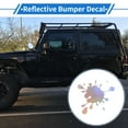 thumbnail image 2 of Unique Bargains Reflective Bumper Decal Multicolour Laser Rectangle Water Drop Ink Pattern, 2 of 7