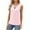 Pink, variant on UYISJ Summer Tops for Women Sleeveless Criss Cross Casual Tank Tops Solid Color Shirt Basic Blouse
