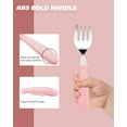 thumbnail image 6 of 10 pcs Toddler Utensils, Stainless Steel Toddler Silverware Set with Round Handle, Baby Forks for Self Feeding, 5 Toddler Forks and 5 Toddler Spoons, BPA Free, 6 of 7
