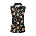 thumbnail image 5 of Yuyamidu Snowman Womens Sleeveless Golf Shirt Gingerbread Man Athletic Tennis Shirts Lightweight Collared Golf Clothes Christmas Workout Pullover Size 2XL, 5 of 8