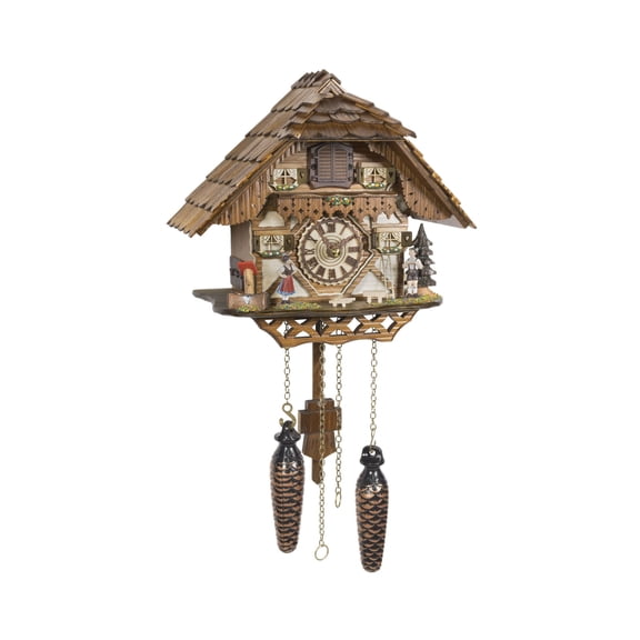 Quartz Cuckoo Clock Black forest house with music TU 4227 QM
