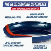 Blue Diamond 2-Piece Ceramic Nonstick Fry Pan Set – 9.5 & 11, Toxin-Free, Dishwasher Safe, Blue​